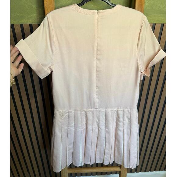 Tuckernuck NWT Ballet Pleated Liza Dress Mini Feminine Light Pink Size Medium - Picture 8 of 14